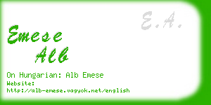 emese alb business card